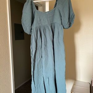 CJLA EMMA Blue puff sleeve Dress